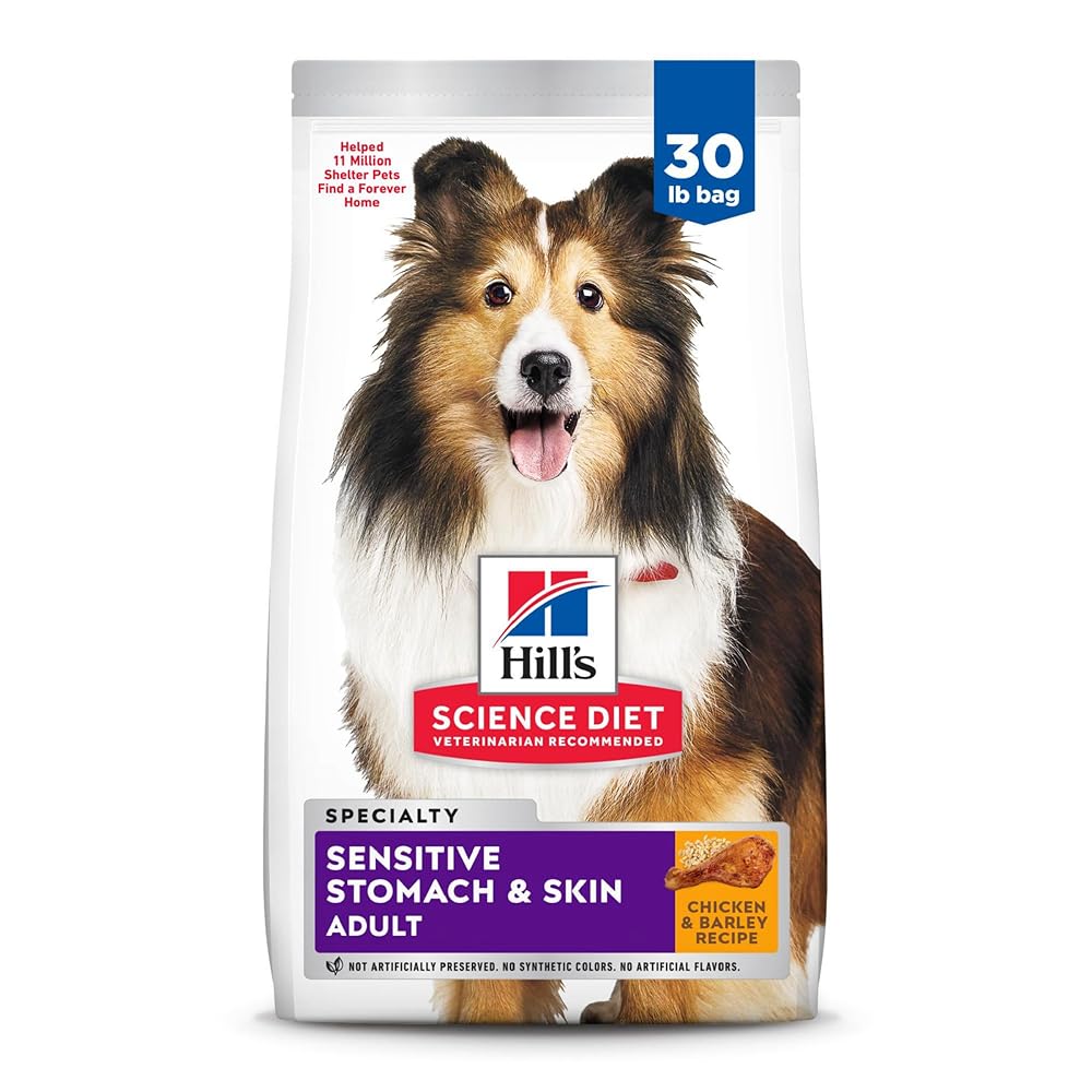 Hill’s Science Weight-reduction plan Grownup Dry Canine Meals for Delicate Abdomen & Pores and skin, Rooster Taste, 30 lbs