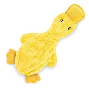 Prime-Rated Crinkle Canine Toy for All Breeds – Lovable No-Stuffing Duck with Mushy Squeaker, Good for Indoor Puppies and Senior Canine, Plush and Mess-Free Chew Toy